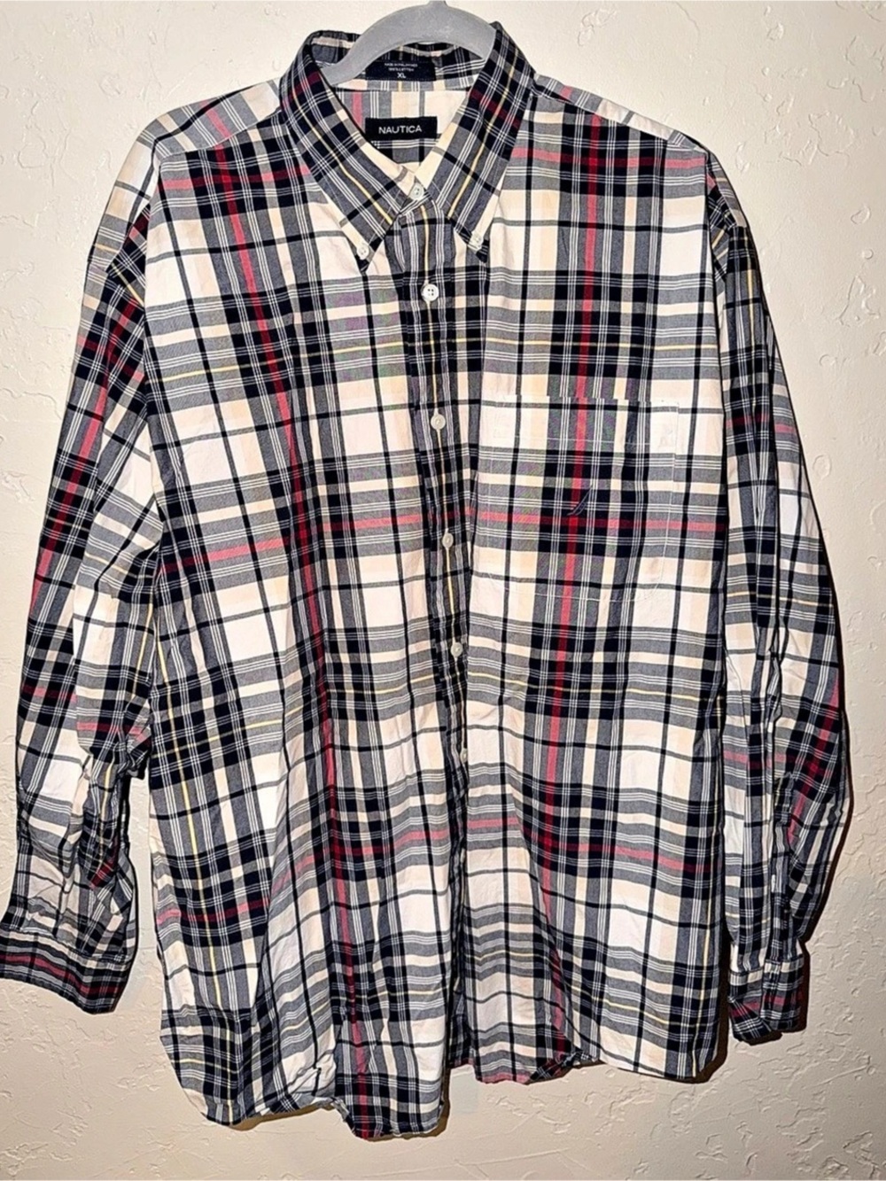 Nautica Men's Plaid Cotton Shirt XL